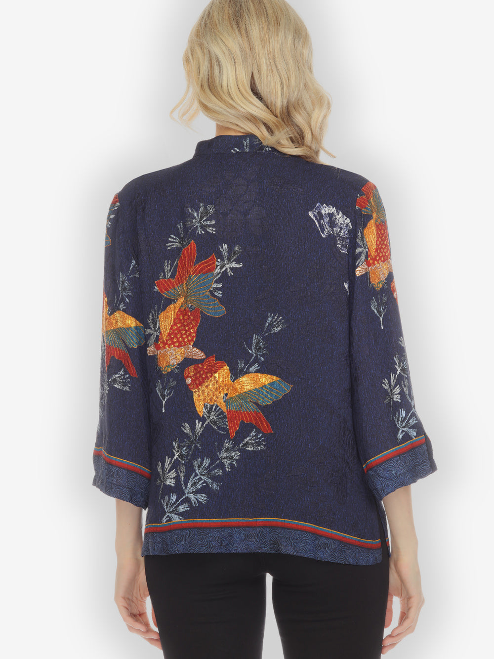 Good Luck Fish Silk Blend Blouse