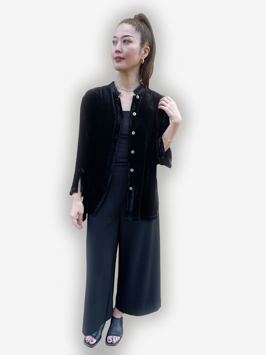 Citron Classic Velvet Blouse/Jacket
