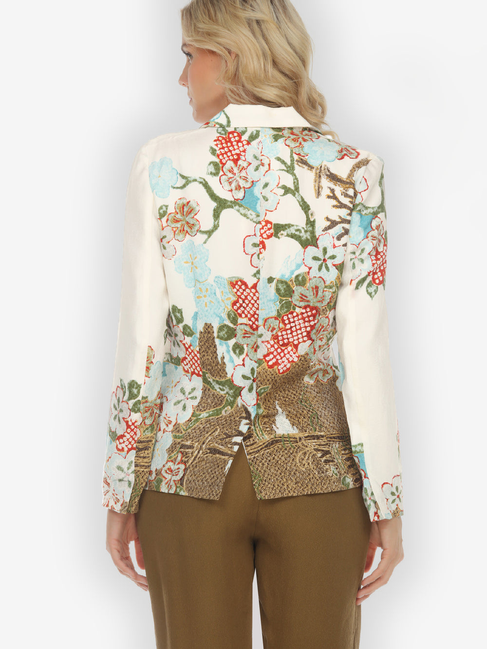 Citron Shawl Collar Silk Jacket