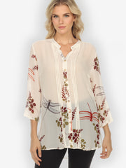 Landscape Dragonfly Delight Silk Blouse