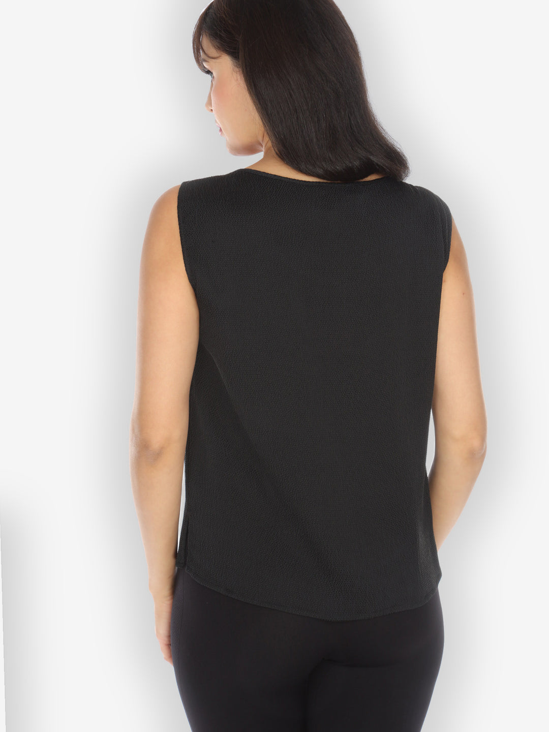 Silk Black Tank Top