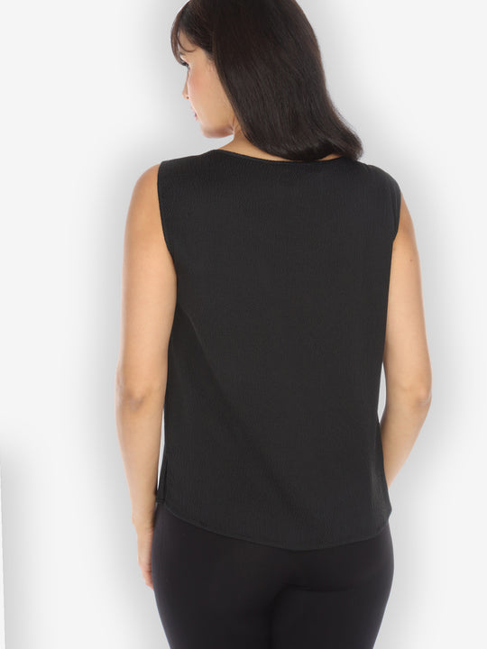 Silk Black Tank Top