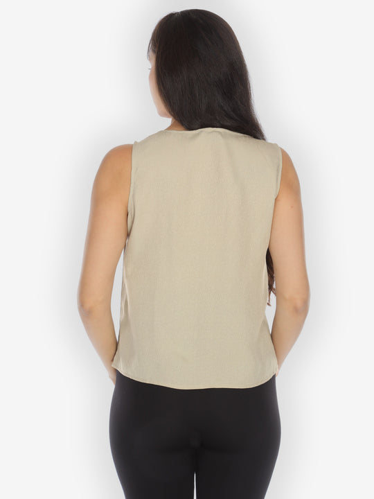 Silk Light Taupe Tank Top
