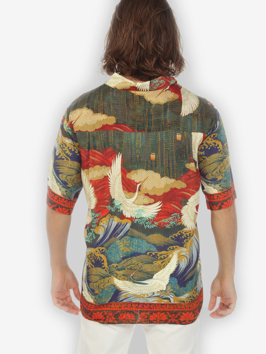Crane Flying Fantasy Olive Men&