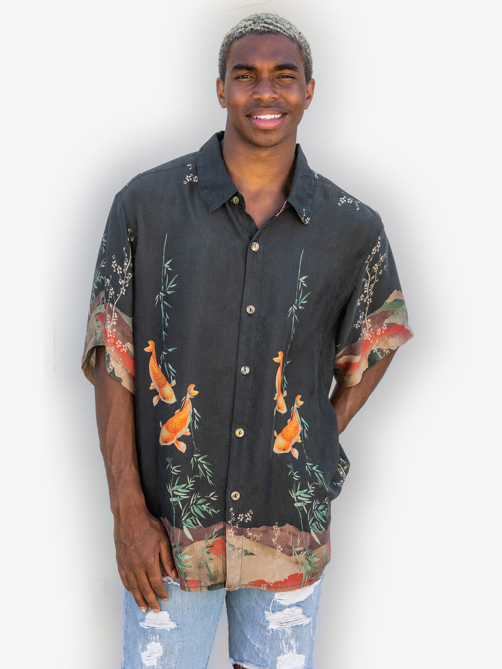 Koi Design Men’s Silk Shirt