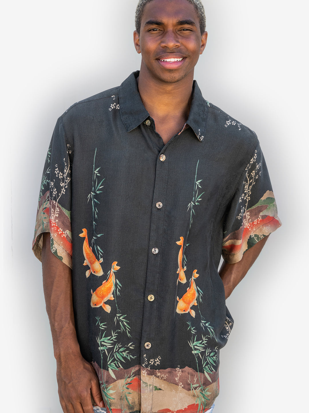 Koi Design Men’s Silk Shirt