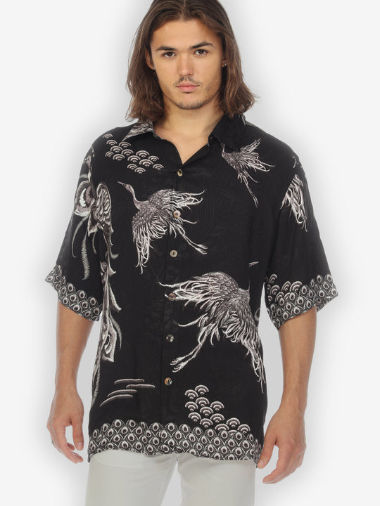 Flow Crane Men’s Silk Shirt