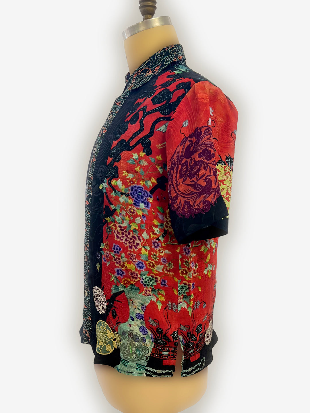 Landscape Mono Tree Men’s Silk Shirt