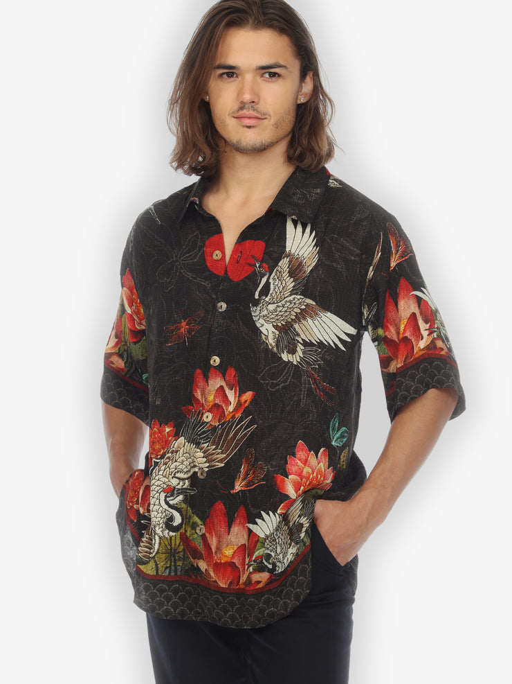 Tacco Crane Men’s Silk Shirt