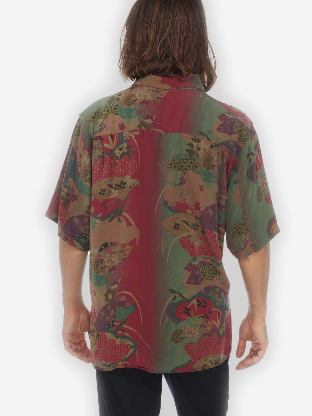 Vintage Japanese Hand Dyed Men’s Silk Shirt