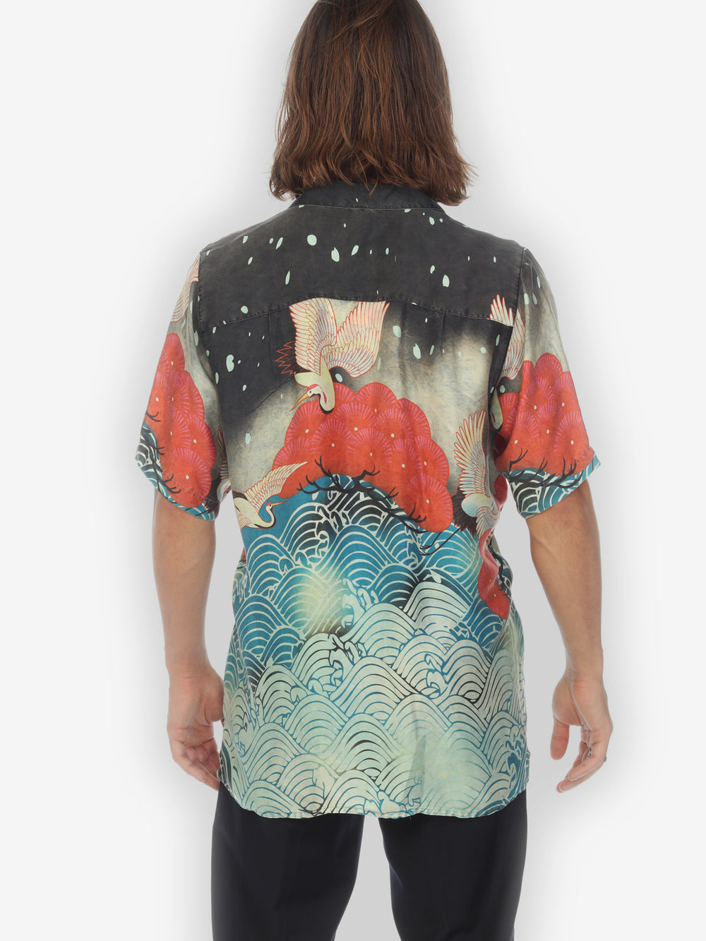Water Below Crane Men’s Shirt