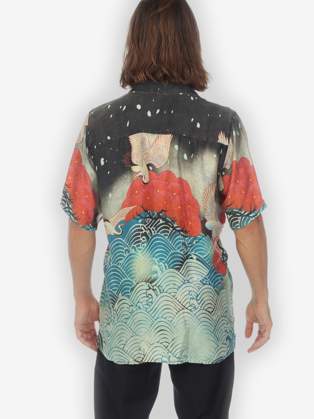 Water Below Crane Men’s Shirt