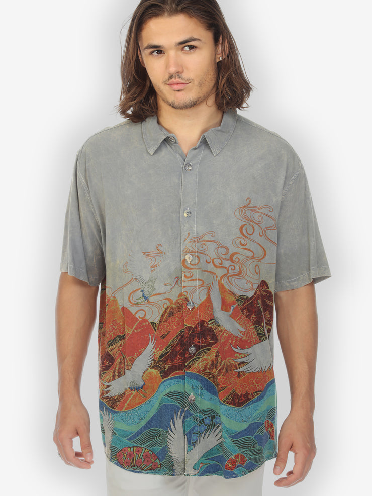Ocean Crane Mountain Grey Men’s Shirt