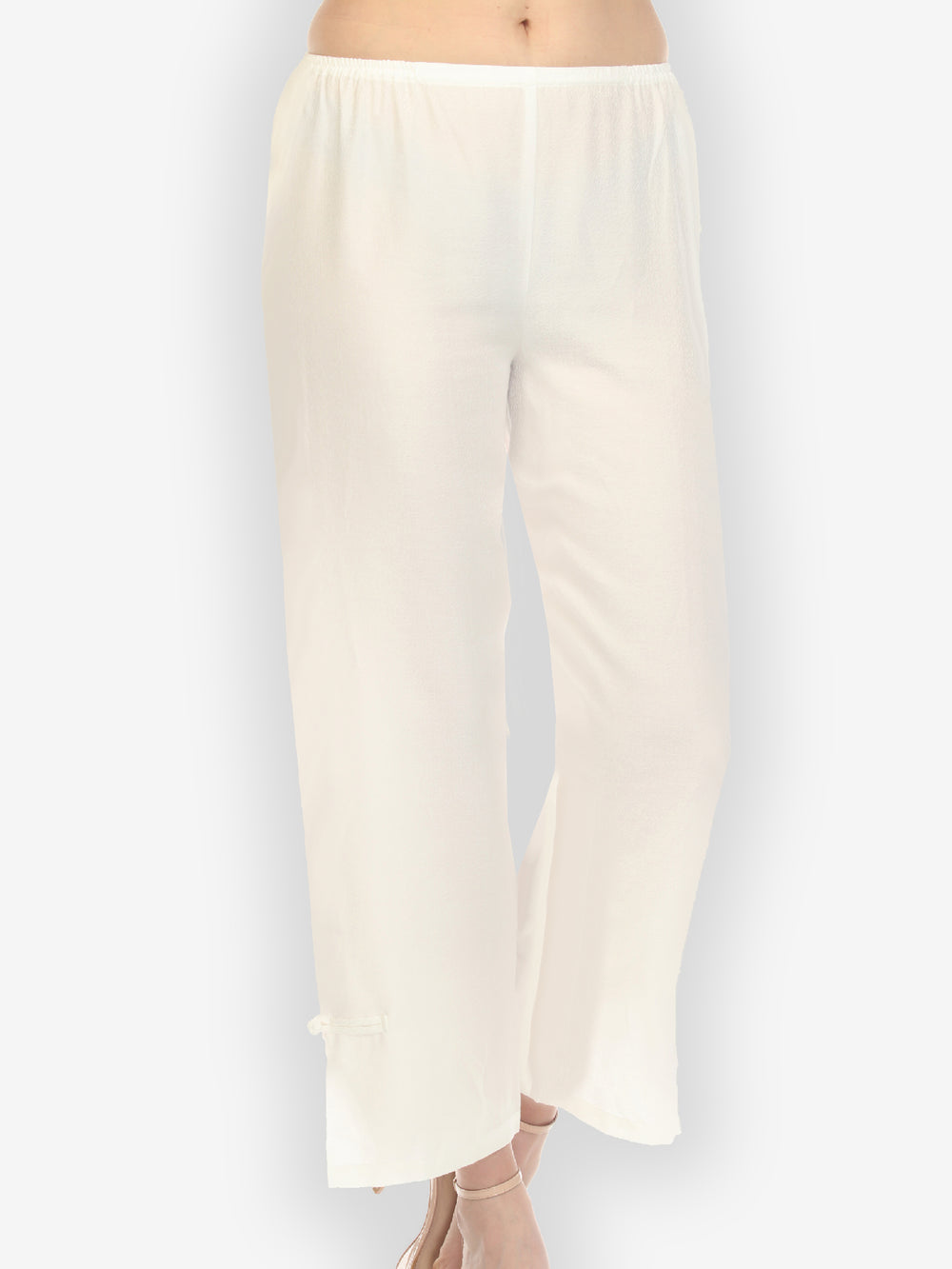 Silk Blend Pant with a Frog Detail