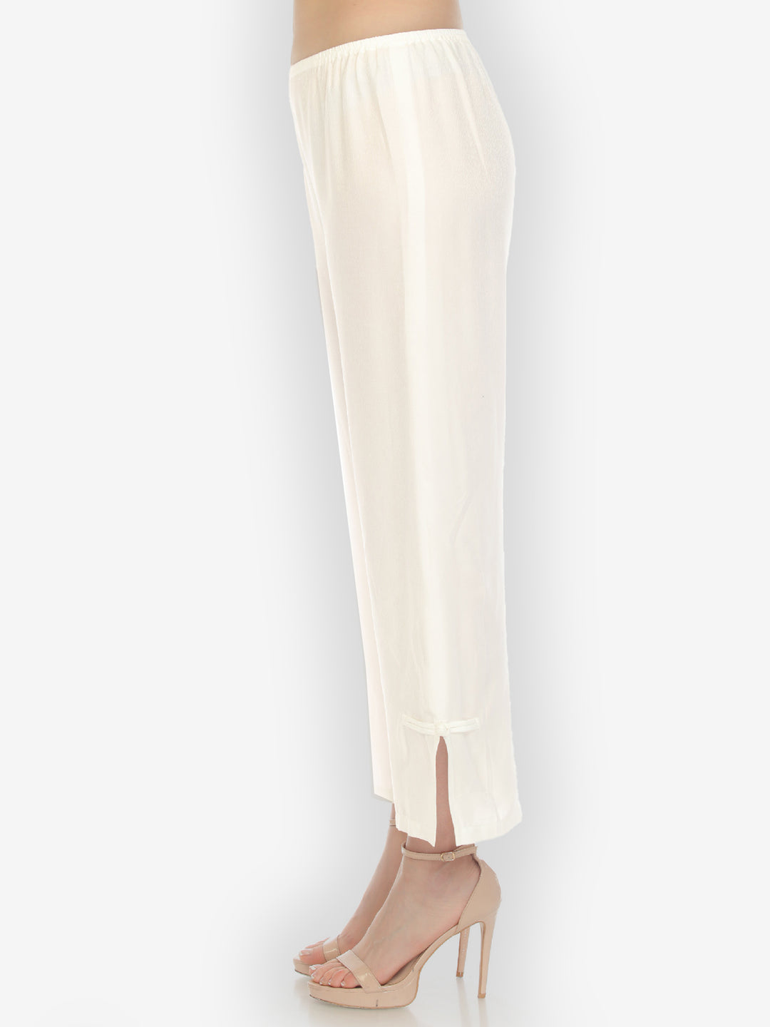 Silk Blend Pant with a Frog Detail