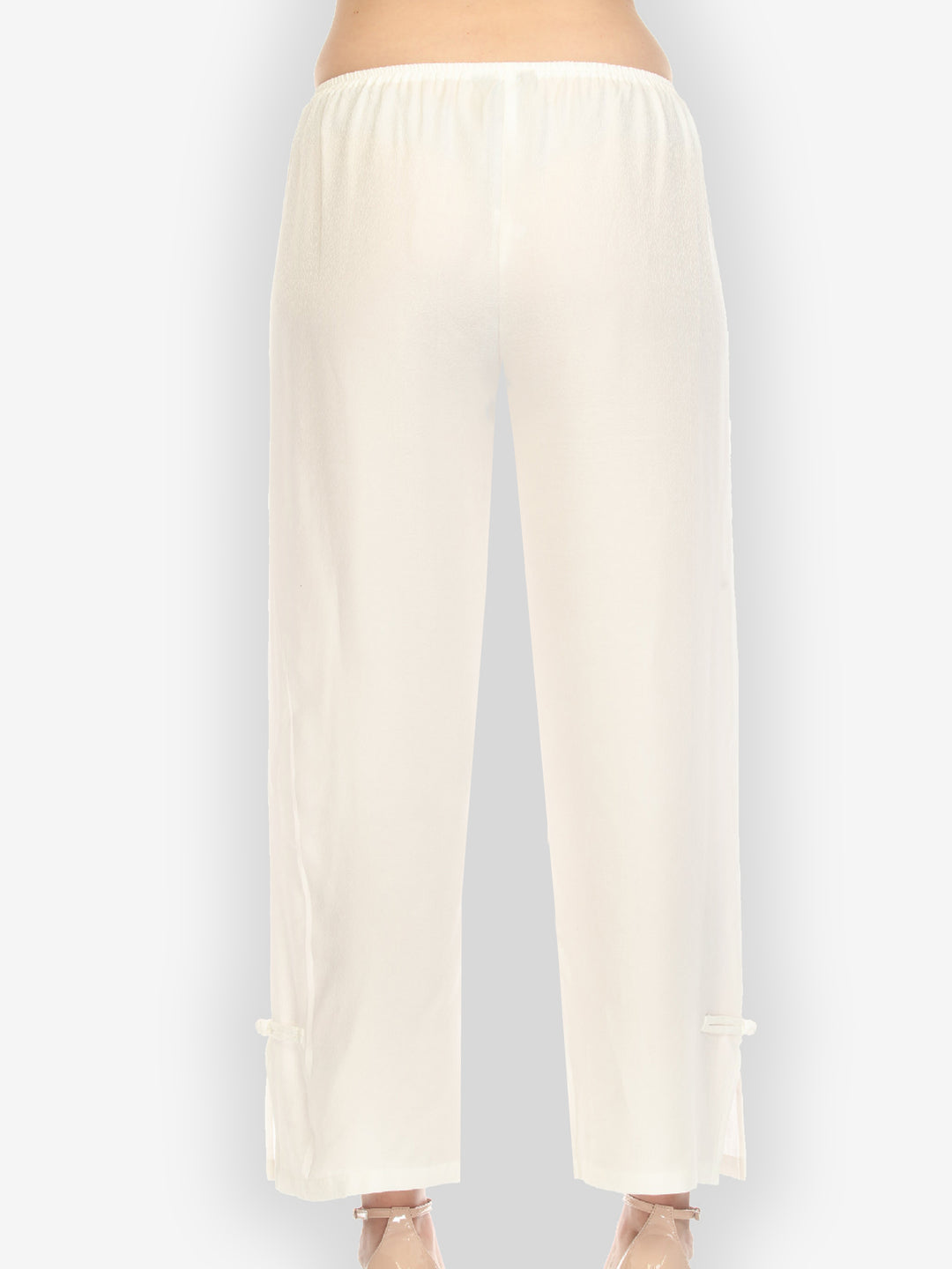 Silk Blend Pant with a Frog Detail