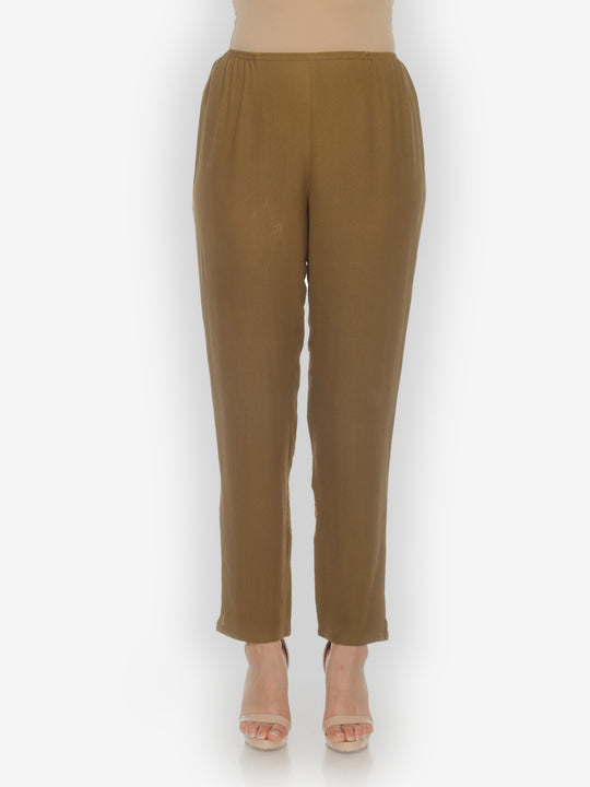 Citron Silk Khaki Pull on Pant