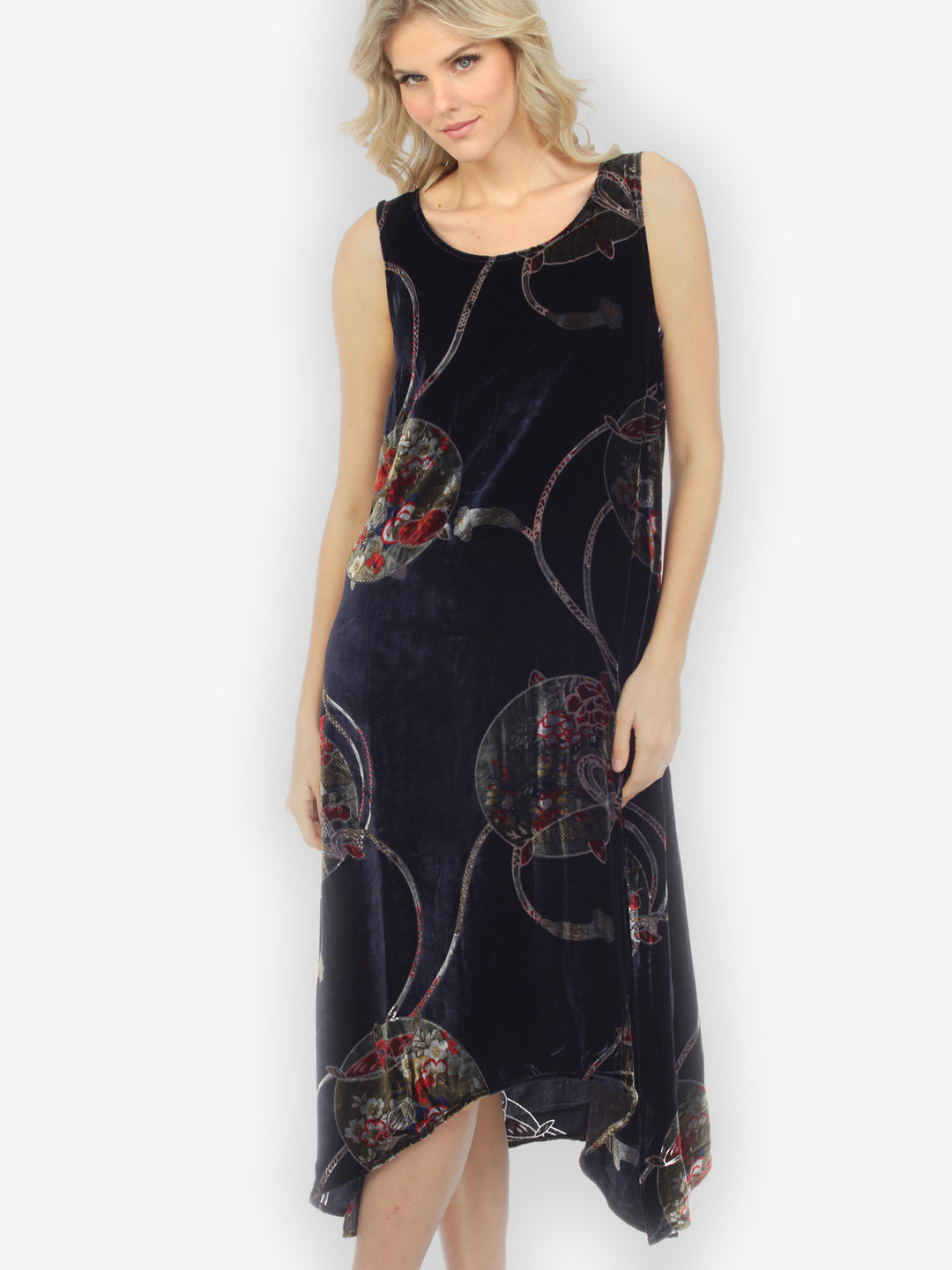 Ancient Japanese Art Velvet Dress