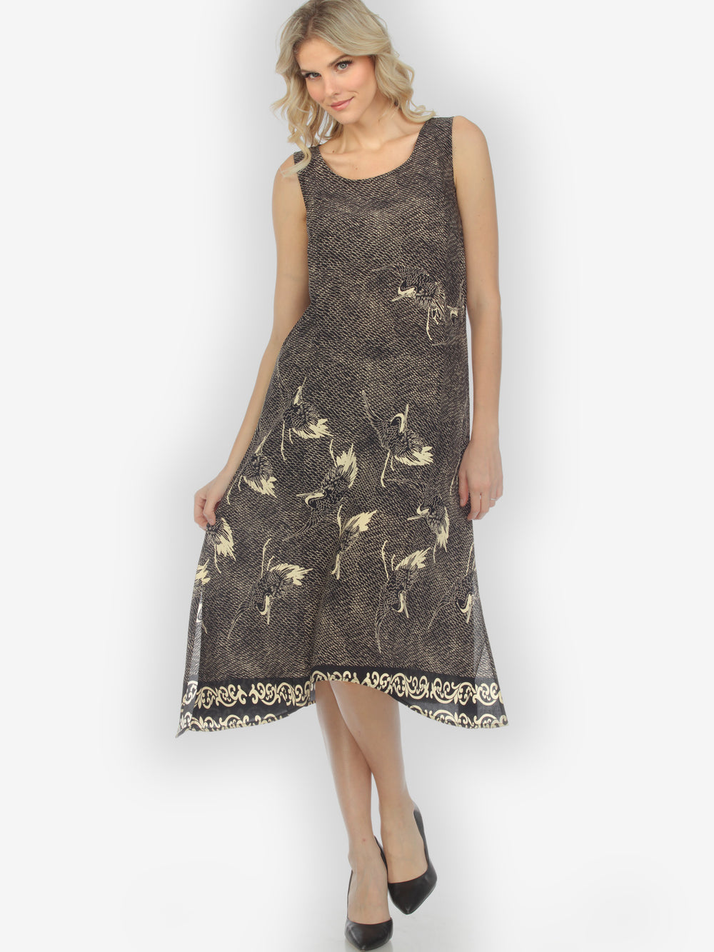 Black Crane Citron Tank Dress