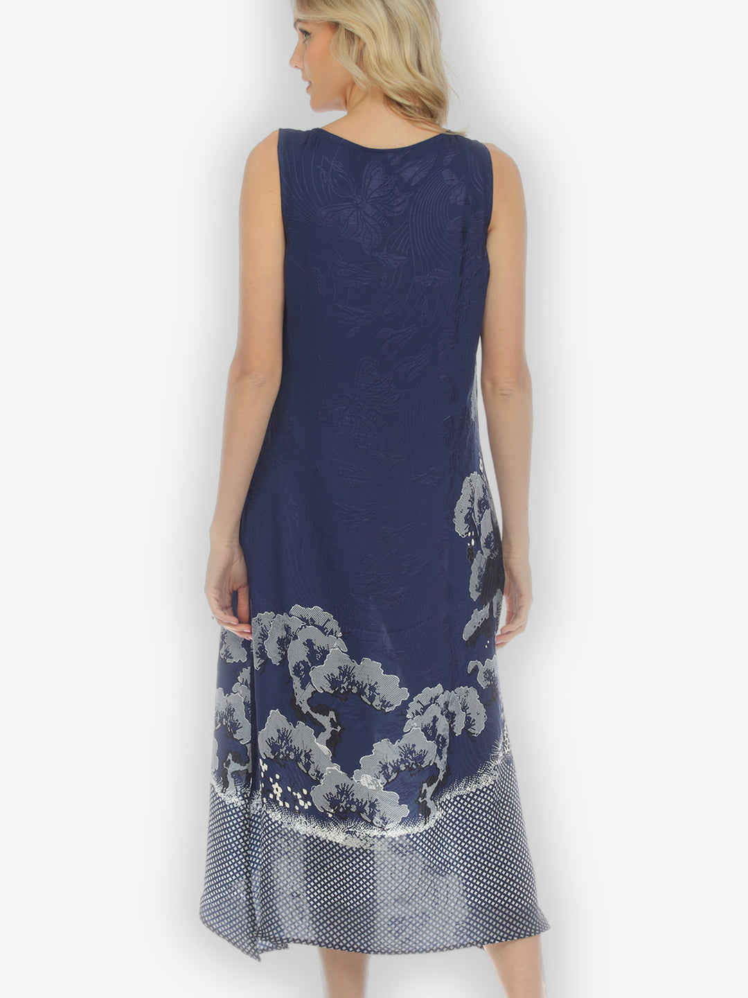True Blue Shibori Silk Tank Dress
