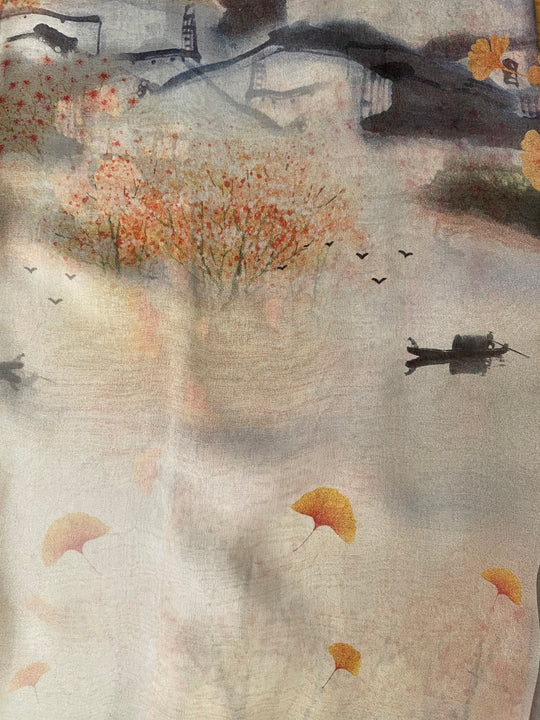 Golden Happy Silk Scarf