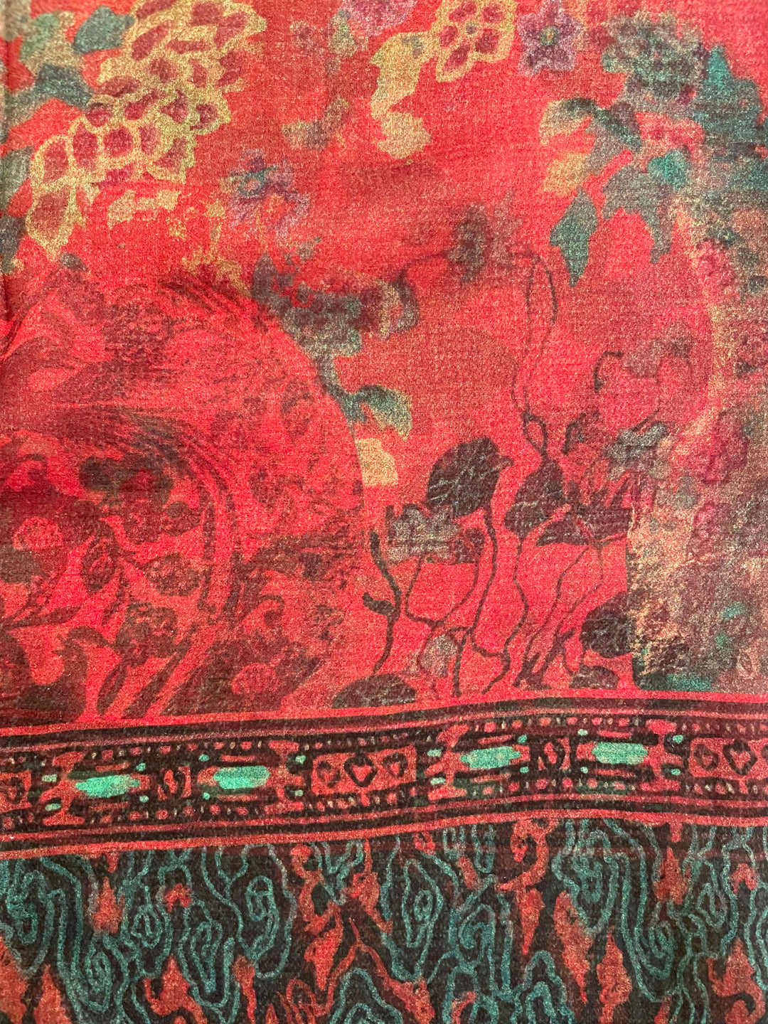 Vintage Vase Floral Silk Scarf