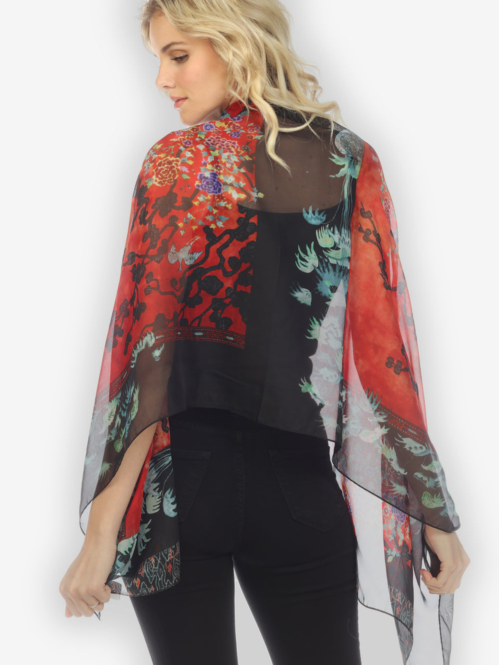 Landscape Mono Tree Silk Scarf