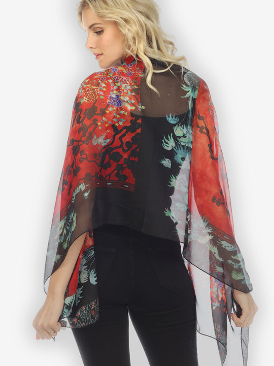 Landscape Mono Tree Silk Scarf