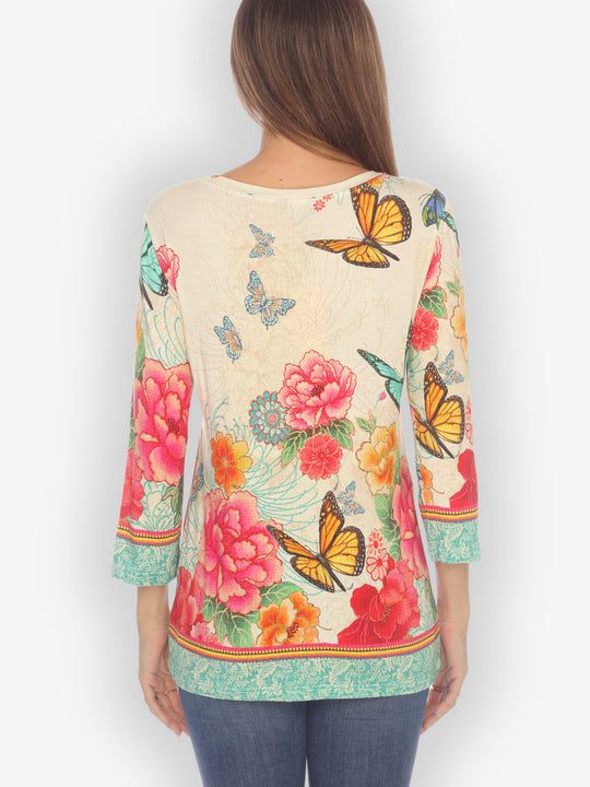 Butterfly in Flight Cream Exclusive Tee