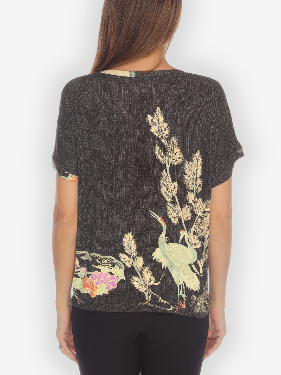 Crane Mountain Sky Cap Sleeves Tee