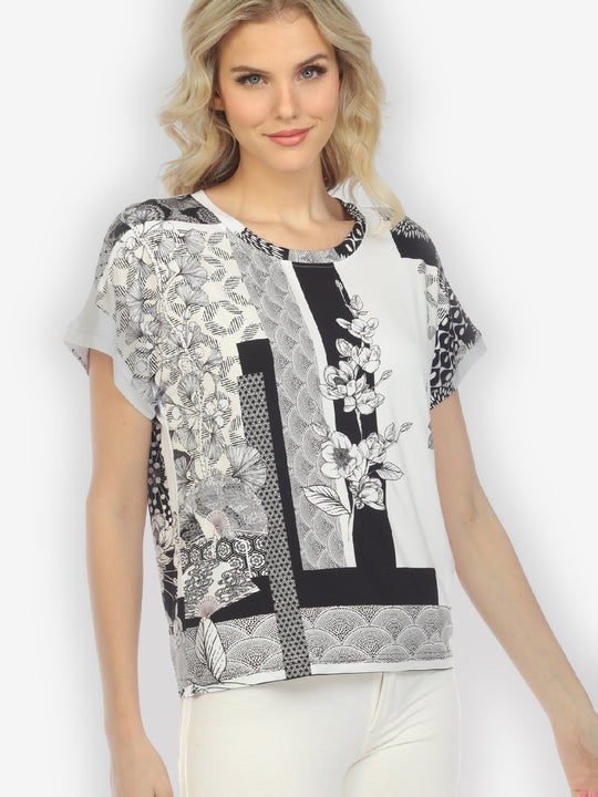 Crane Mountain Sky Cap Sleeves Tee