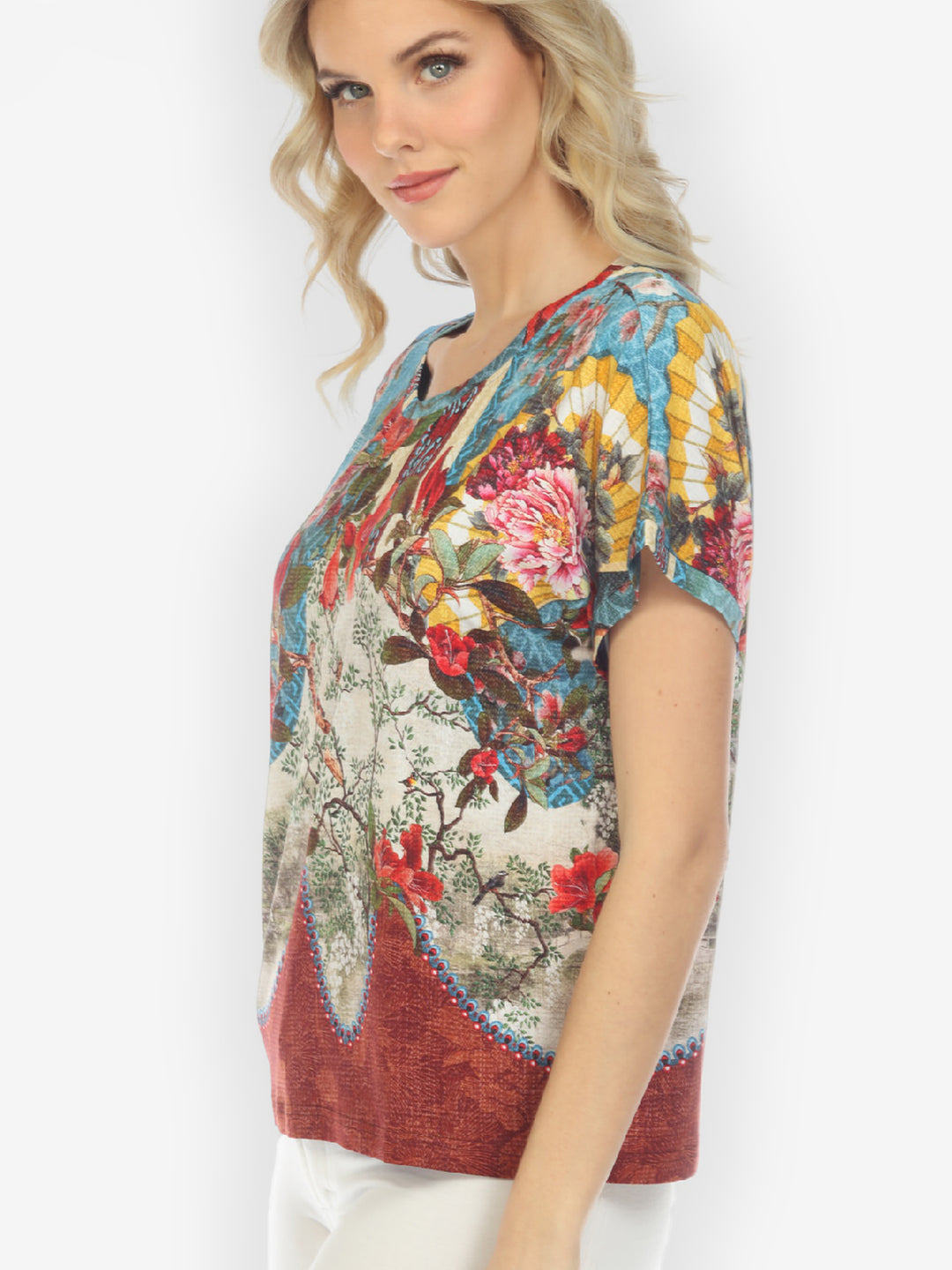 Crane Mountain Sky Cap Sleeves Tee