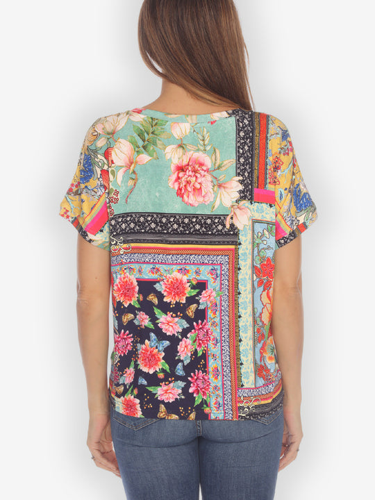Crane Mountain Sky Cap Sleeves Tee