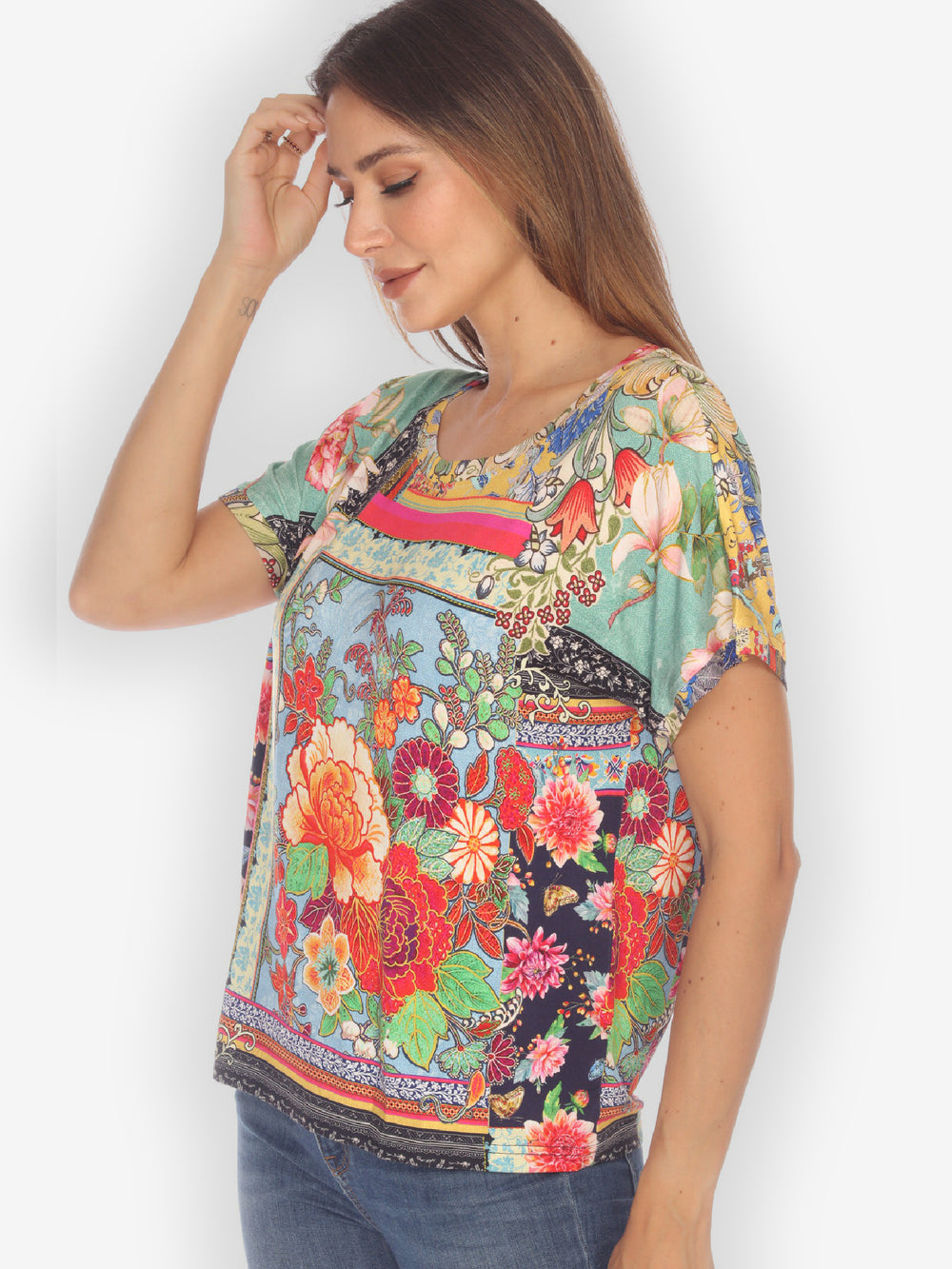 Crane Mountain Sky Cap Sleeves Tee