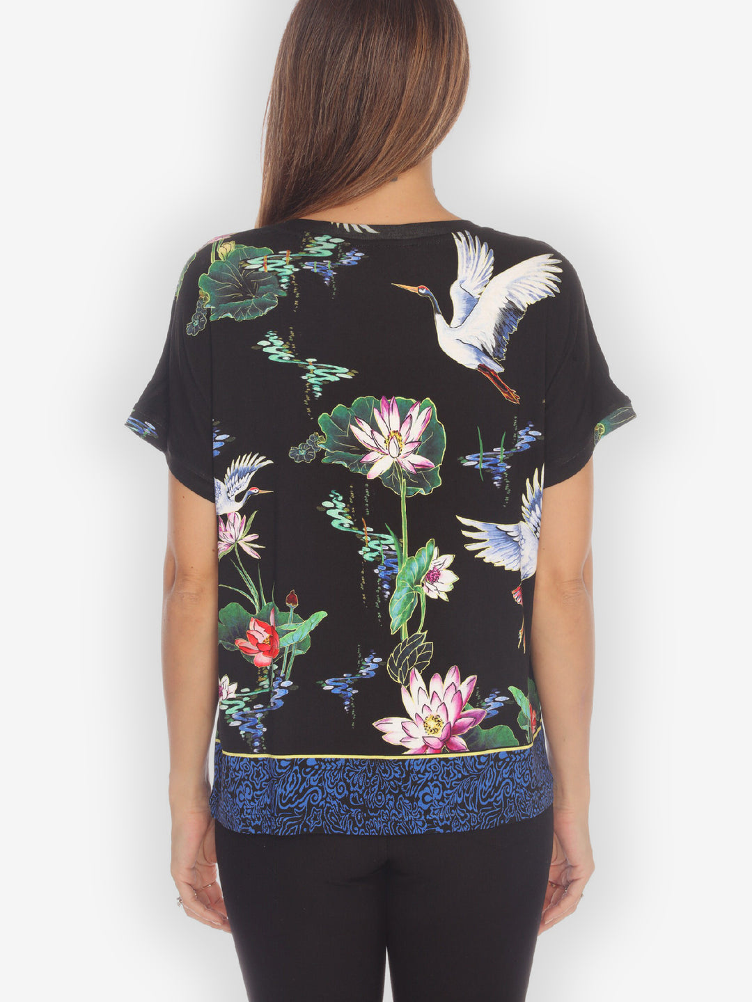 Crane Mountain Sky Cap Sleeves Tee