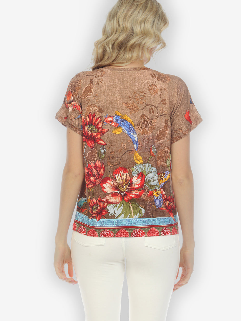 Crane Mountain Sky Cap Sleeves Tee