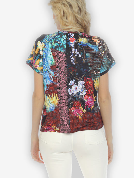 Crane Mountain Sky Cap Sleeves Tee