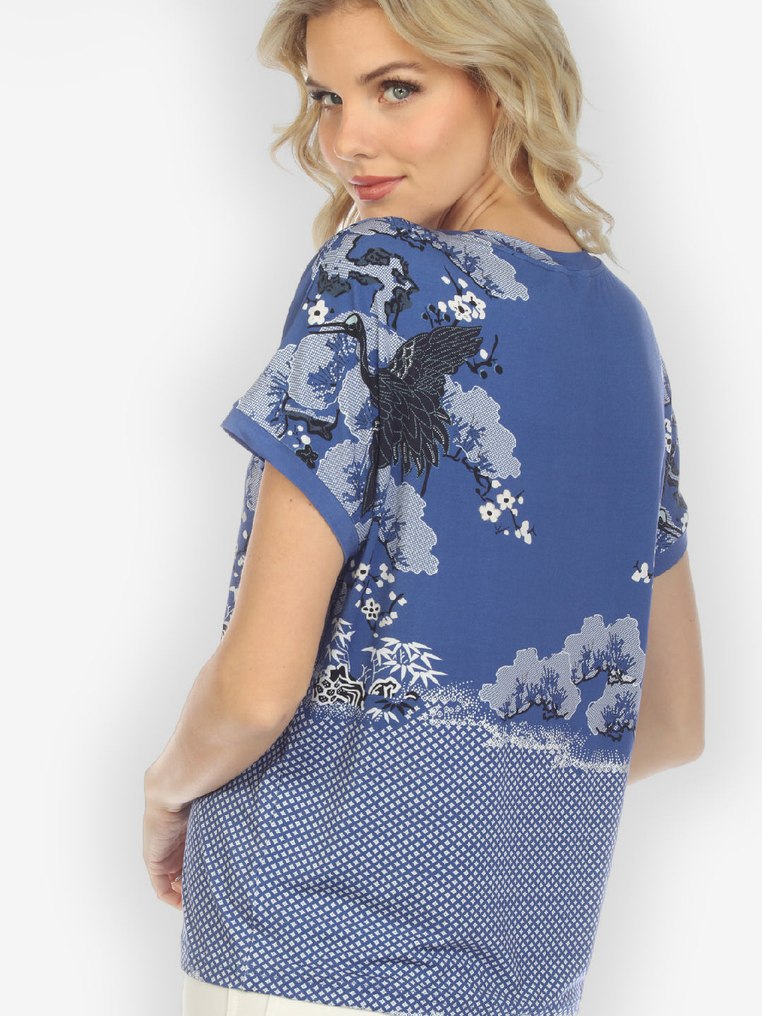 Crane Mountain Sky Cap Sleeves Tee
