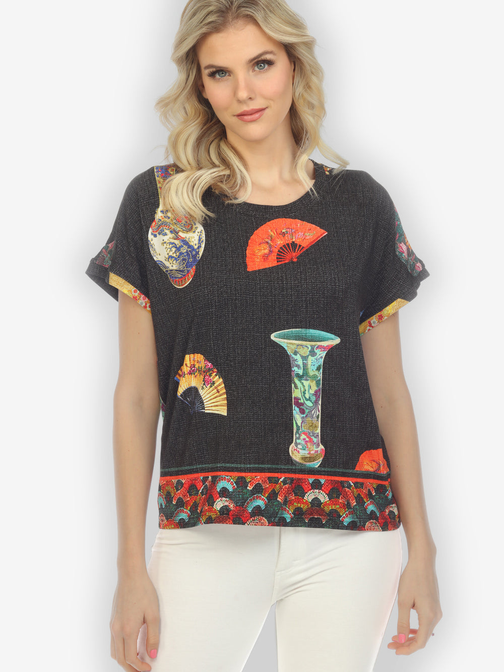 Crane Mountain Sky Cap Sleeves Tee