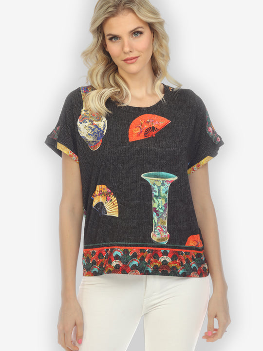 Crane Mountain Sky Cap Sleeves Tee