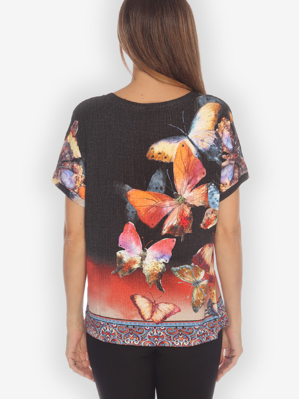 Crane Mountain Sky Cap Sleeves Tee