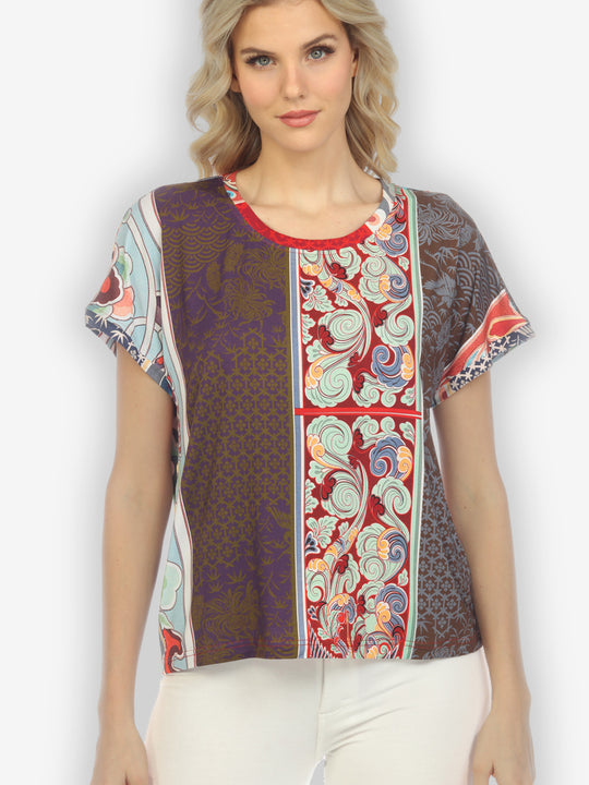 Crane Mountain Sky Cap Sleeves Tee