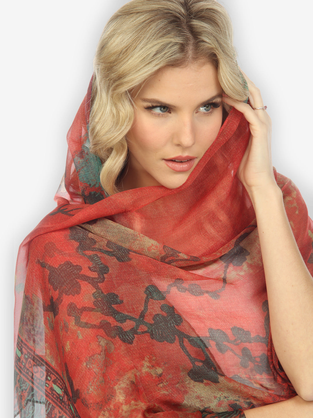 Vintage Vase Floral Silk Scarf